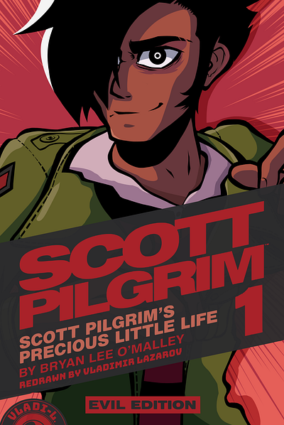 Redraw of Scott Pilgrim Volume 1 EVIL EDITION anime artwork comic book illustration manga scott pilgrim