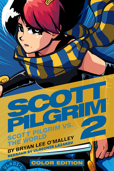 Redraw of Scott Pilgrim Volume 2 COLOR EDITION anime artwork comic book fan art illustration manga redraw scott pilgrim