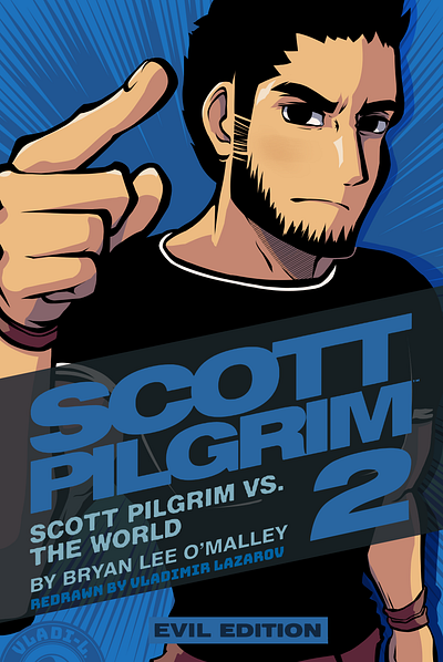 Redraw of Scott Pilgrim Volume 2 EVIL EDITION anime artwork comic book fan art illustration manga redraw scott pilgrim
