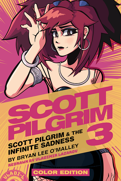 Redraw of Scott Pilgrim Volume 3 COLOR EDITION anime artwork comic book fan art illustration manga redraw scott pilgrim