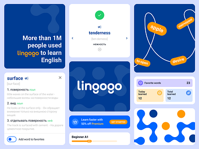 Lingogo branding clean design illustration interface logo mobile ui uiux ux