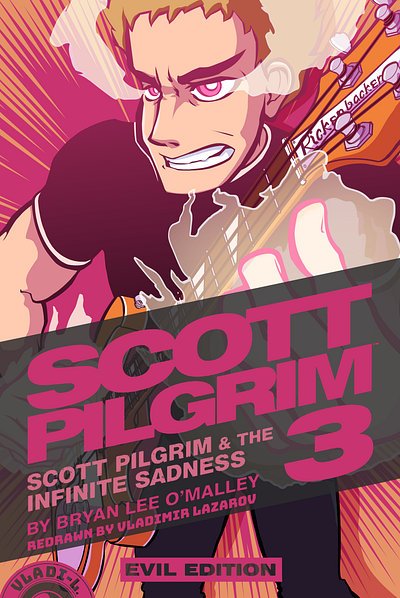 Redraw of Scott Pilgrim Volume 3 EVIL EDITION anime artwork comic book fan art illustration manga redraw scott pilgrim