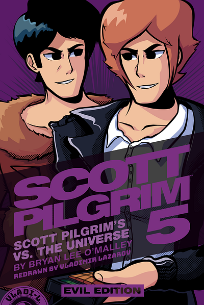 Redraw of Scott Pilgrim Volume 5 EVIL EDITION anime artwork comic book fan art illustration manga redraw scott pilgrim