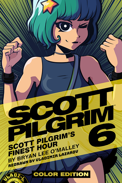 Redraw of Scott Pilgrim Volume 6 COLOR EDITION anime artwork comic book fan art illustration manga redraw scott pilgrim