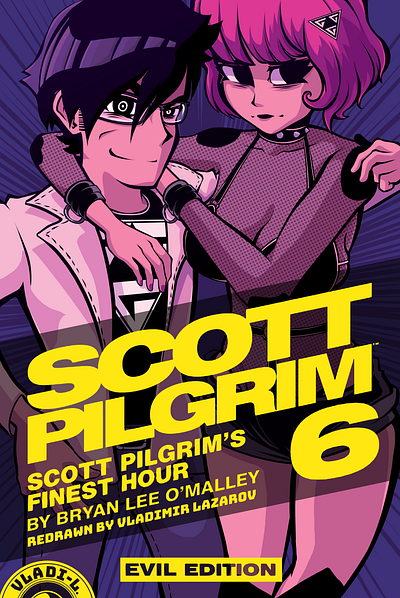 Redraw of Scott Pilgrim Volume 6 EVIL EDITION anime artwork comic book fan art illustration manga redraw scott pilgrim