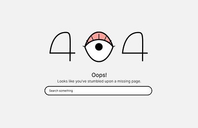 404 page 404 aniationn error eye illustration interactive motion graphics ui