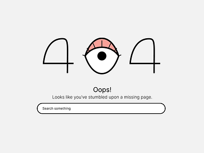 404 page 404 aniationn error eye illustration interactive motion graphics ui