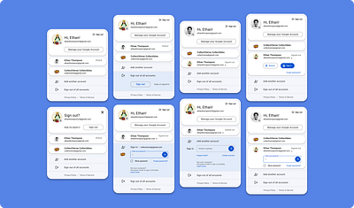 Google Account Popup Redesign chrome design feature design google google chrome ui user experience user interface ux web design