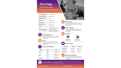 One Page Event Planning Sponsorship Proposal PowerPoint Template creative powerpoint templates kridha graphics powerpoint design powerpoint presentation powerpoint presentation slides powerpoint templates presentation design presentation template