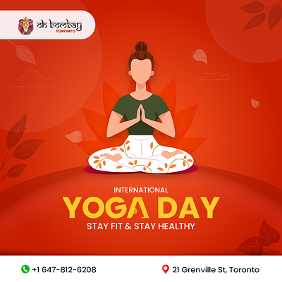 Yoga Day branding graphic design logo motion graphics ui