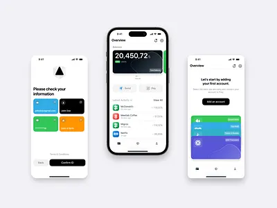 Frey - All your accounts in one app. banking figma fintech ios mobile mobile app product product design ui ux