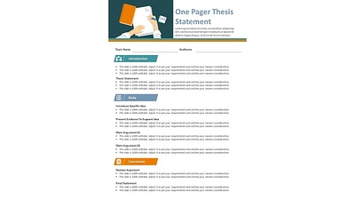 One Pager Thesis Statement PowerPoint Template creative powerpoint templates kridha graphics powerpoint design powerpoint presentation powerpoint presentation slides powerpoint templates presentation design presentation template
