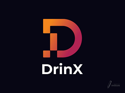 DrinX-Logo Design(Unused) app logo brand identity branding creative logo design gradient logo graphic design icon illustration letter logo logo minimal logo modern logo