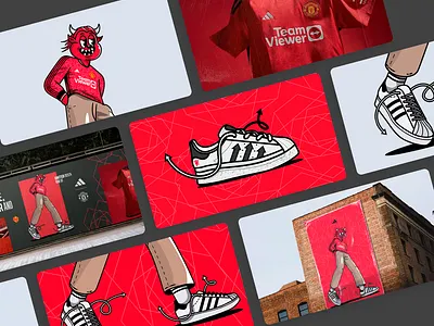 we are united adidas adidas originals character design devil illustration manchester manchester united red devil shoes united vector