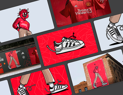 we are united adidas adidas originals character design devil illustration manchester manchester united red devil shoes united vector