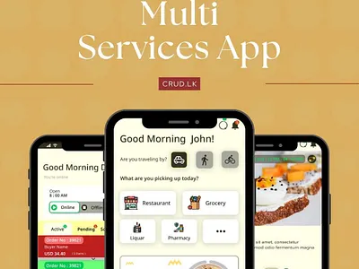 Multi Services App ecommerceapp mobileappdesign multiservicesapp ondemandservices pharmacy pickup order responsivedesign restaurent servicebooking servicebookingapp servicediscovery servicemarketplace serviceproviders super market uiuxdesign userexperience userinterface vendorapp vendormanagement