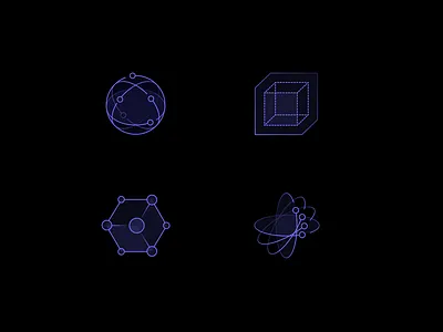 Biotech Icons biotech box circle cube figma flow icon illustration orbit rotate science