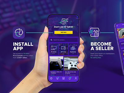 Eneba app - Launch campaign key visual ui ux