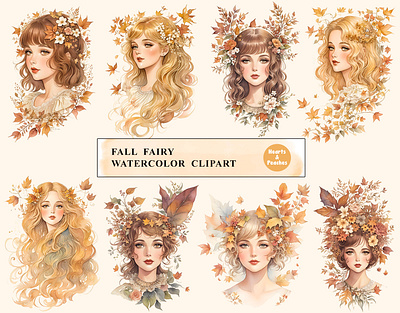 Fall Fairy Watercolor Clipart Bundle autumn fairy autumn fairy illustration autumn fairyland clipart design digital art digital download fairy in fall leaves fairy tale watercolor fall fairy fall fairy graphics fall fantasy art fall magic illustration graphic design illustration png watercolor watercolor autumn fantasy watercolor fairy clipart whimsical fairy clipart