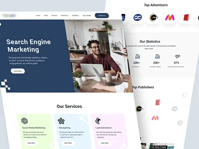 Website for digital agency animation banner design design marketing seo services web website website design