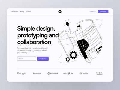 Prototyping UI branding design graphic design illustration landing page logo prototype startup ui uidesign ux web web design website