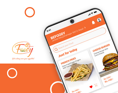 BE FOODY - A FOOD ORDERING APP - APP CONCEPT figma food food ordering app mobile application order restaurant ui ui design ux design