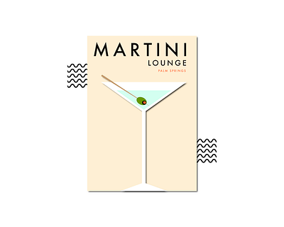 Martini Lounge branding design graphic design illustration logo martini mcm midcentury midcentury modern typography ui vector