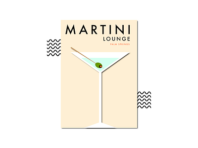 Martini Lounge branding design graphic design illustration logo martini mcm midcentury midcentury modern typography ui vector