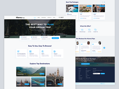 Travel Website Design: Landing Page UI dashboard figma design landing page travel website ui ui design website website design