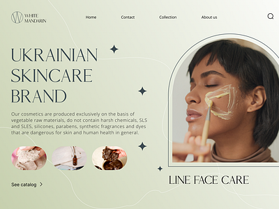 Ukrainian skincare concept care concept e commerce shop skin ui