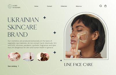 Ukrainian skincare concept care concept e commerce shop skin ui