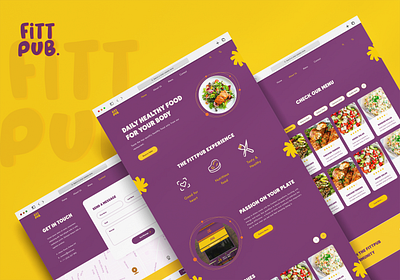 Healthy Food Restaurant Website app branding design graphic design illustration logo typography ui ux vector website