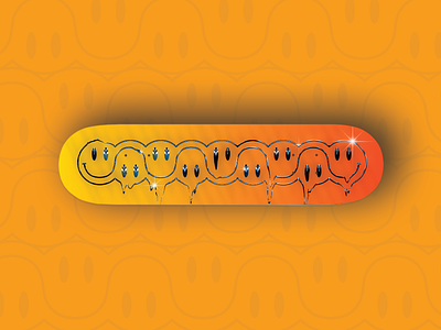 Mood Swings chrome design graphic design illustration skateboard smiley face