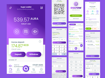 Aura Escrow app app mobile ui ux