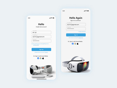 Sign In/ Sign Up UI concept app branding mobile app signin signup ui ui design ui ux uxdesign