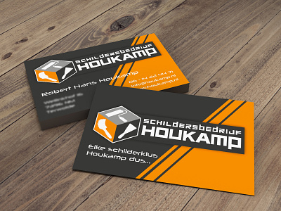 Final design business card Houkamp design graphic design illustration logo typography vector