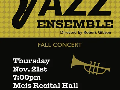Briar Cliff University Jazz Concert Poster graphic design illustration
