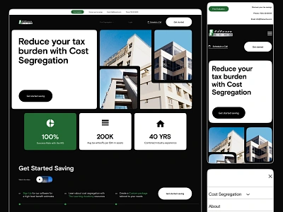 Titan Echo is a financial services company's website clear concept construction dark design finances fintex green investments minimalism mobile ui ui design ui ux ux web website white