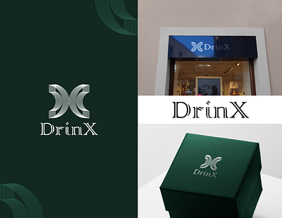 DrinX logo design brand brand identity branding clean concept creative design flat graphic design icon illustration illustrator logo logo design logodesign minimal modern photoshop typography vector