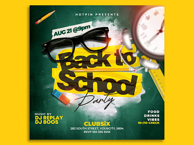 Back To School Flyer Template promotion