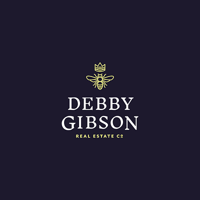 Debby Gibson Real Estate Co. bee brand branding logo logomark real estate
