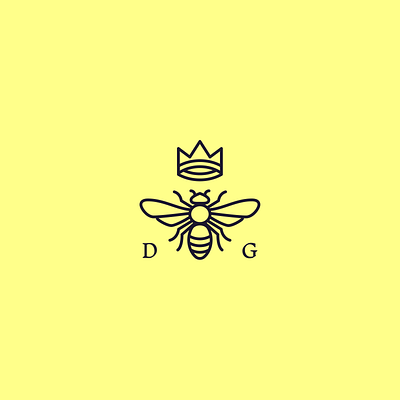 Debby Gibson Real Estate Co. bee brand branding crown icon illustration logo logomark single stroke