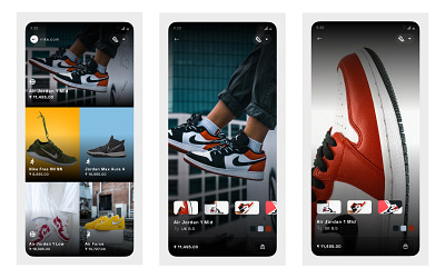 Nike App Concept app e commerce interation micro mobile nike shoe shop shot ui ux