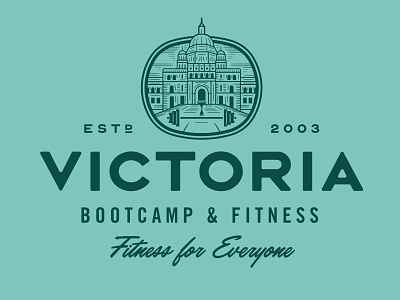 Victoria Bootcamp & Fitness architecture branding design fitness identity illustration logo type typography