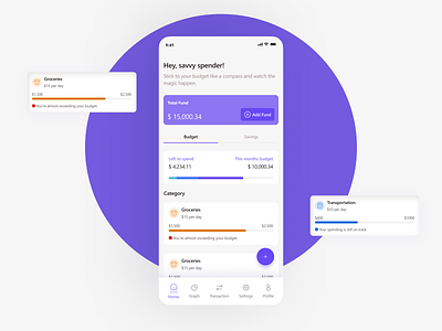 Budget App app appdesign budgetapp design mobiledesign ui uidesign ux