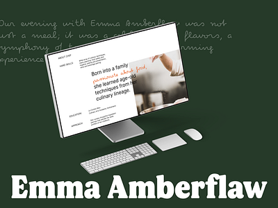 Emma Amberflaw | Personal Chef Website branding design figma graphic design landing landing page personal chef website services ui ux web webdesign website website design
