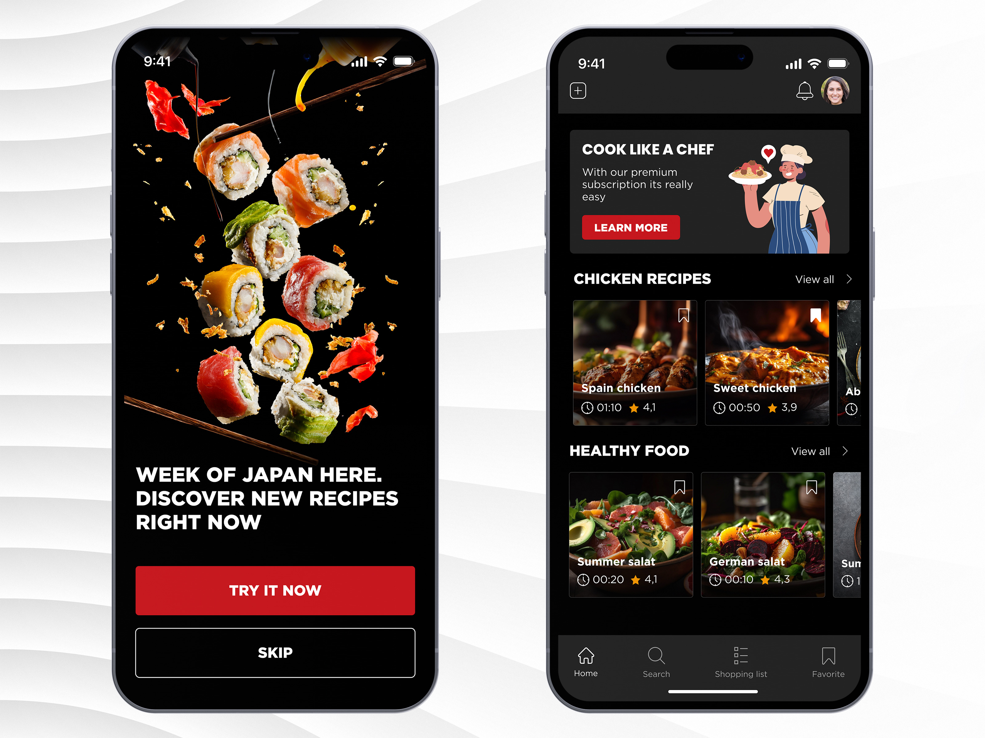 Cooking App UI/UX Mobile app cooking cooking app dark design designer food mobile version recipe tasty ui ux uxui
