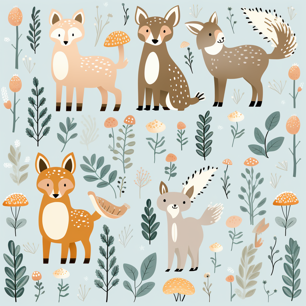 Woodland Creature Wallpaper by Kelly HunterGay on Dribbble