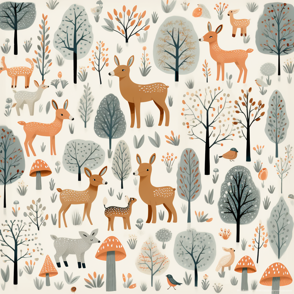 Woodland Creature Wallpaper by Kelly Hunter-Gay on Dribbble