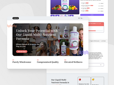Redesign Multi-Nutrient Supplement Homepage Website experience homepage landing page product product design product page redesign revamp ui user experience
